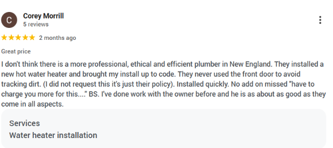 Happy New Hampshire homeowner after plumbing service by The Backflow Pro